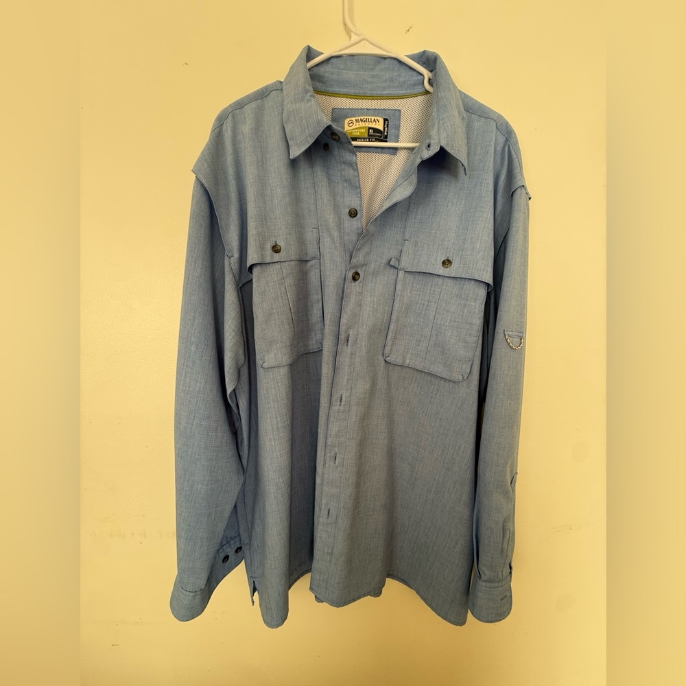 Magellan Outdoors Light Blue Angler Fit Shirt